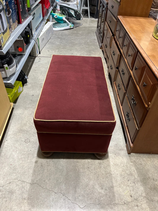 Burgundy Ottoman