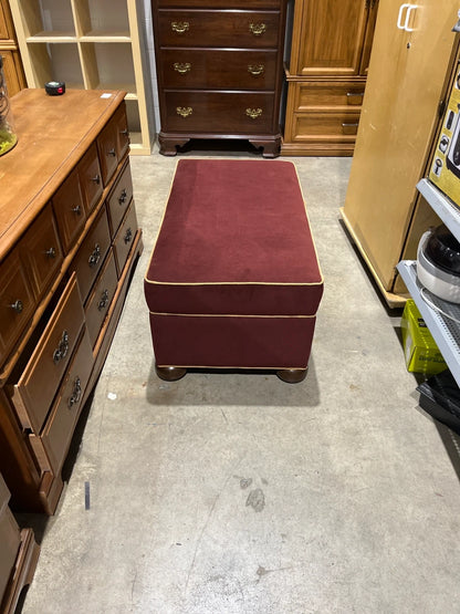 Burgundy Ottoman
