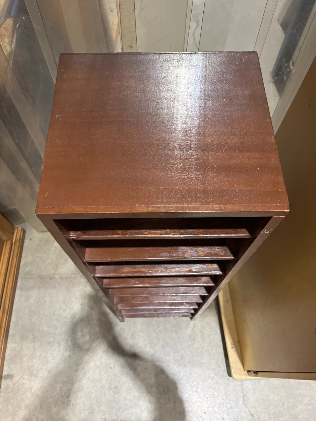 Brown Wooden Shelf Unit