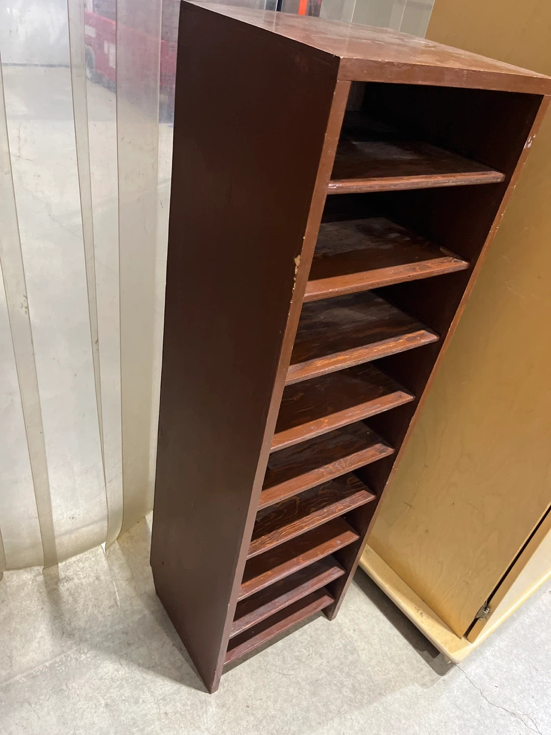 Brown Wooden Shelf Unit