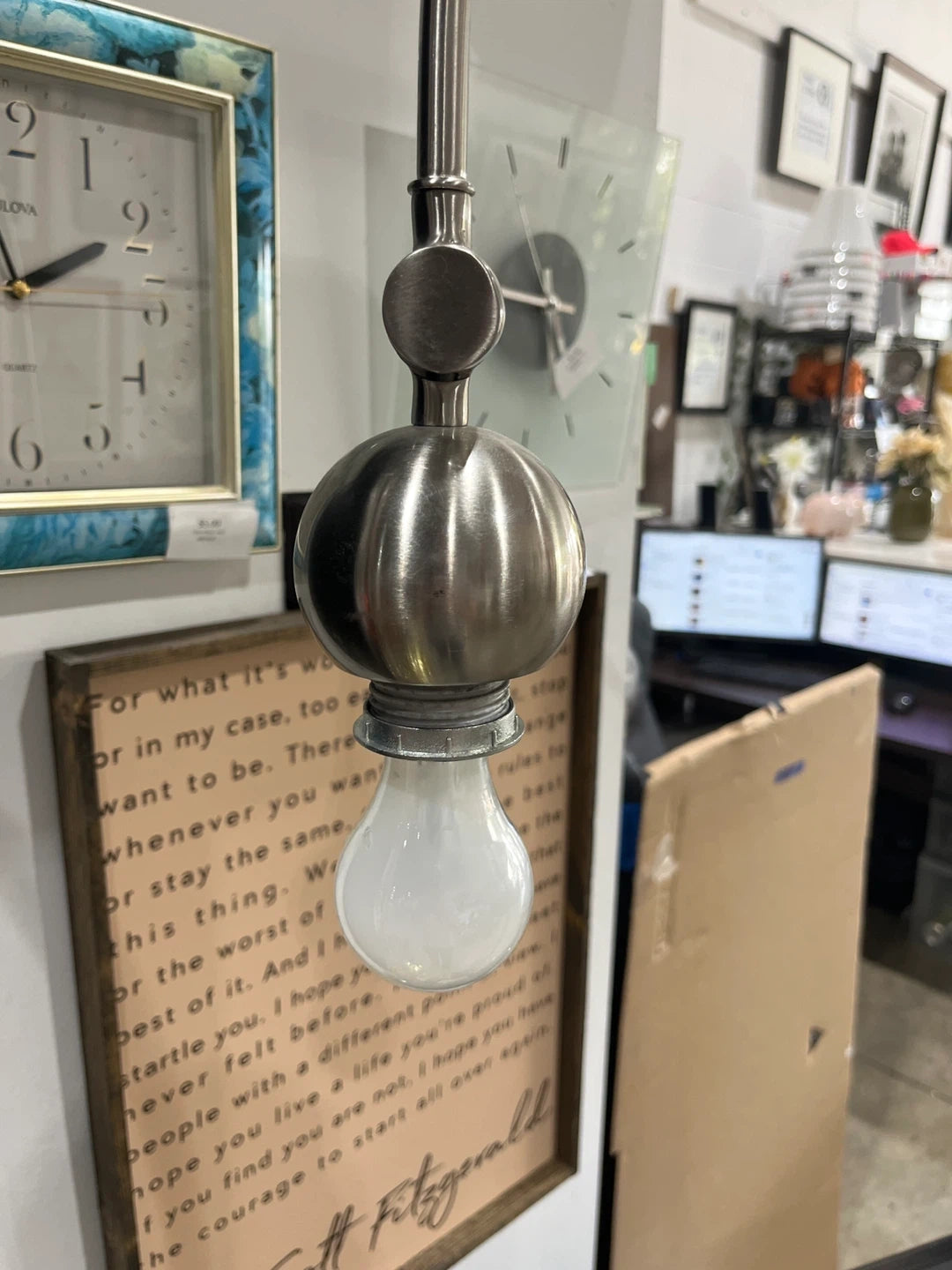 Silver Arched Floor Lamp