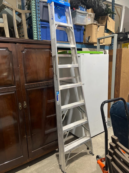 Werner 8 ft Aluminum Step Ladder - 250lbs Capacity