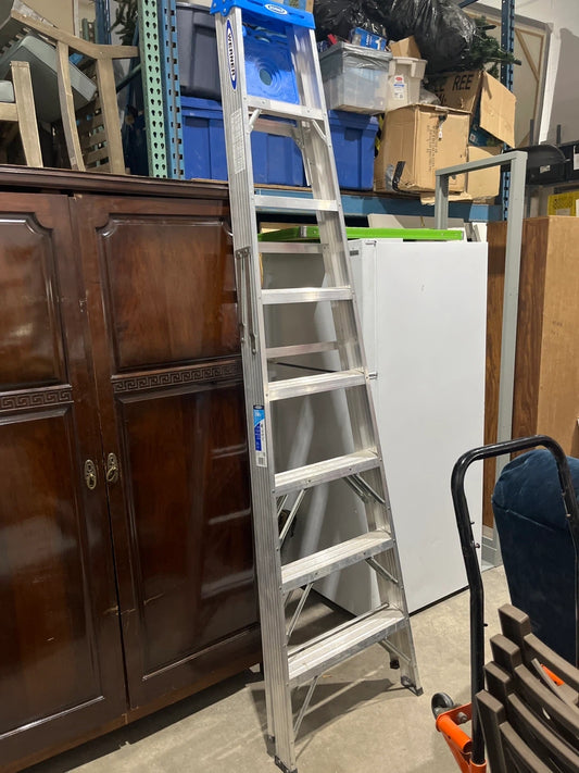 Werner 8 ft Aluminum Step Ladder - 250lbs Capacity
