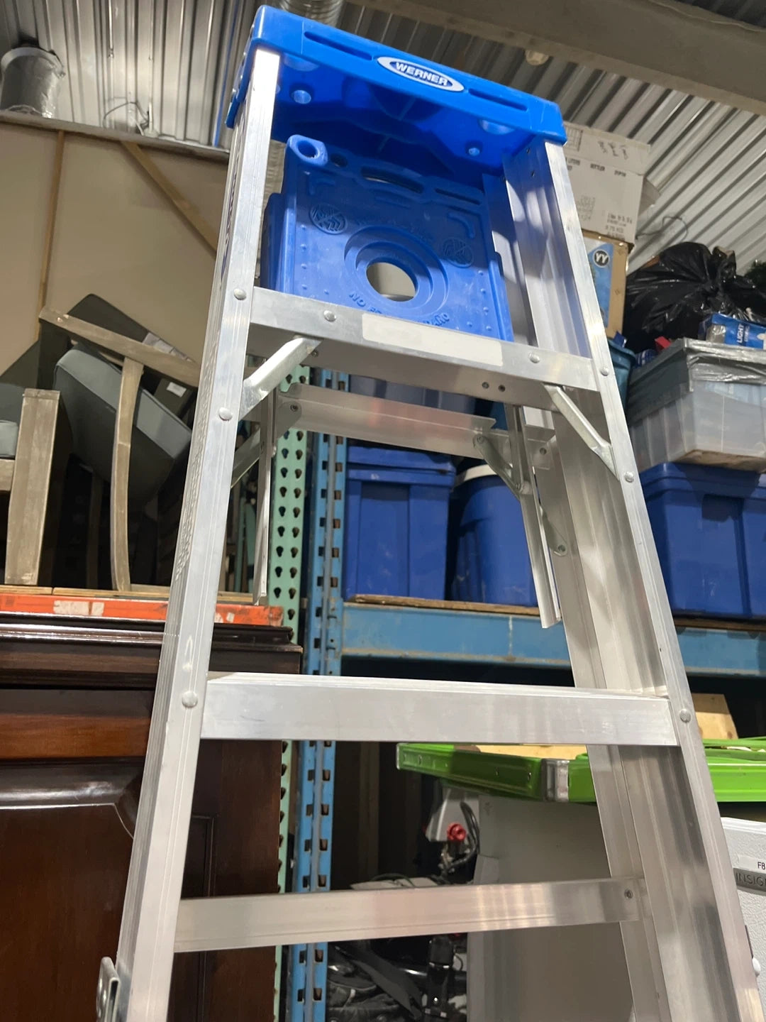 Werner 8 ft Aluminum Step Ladder - 250lbs Capacity