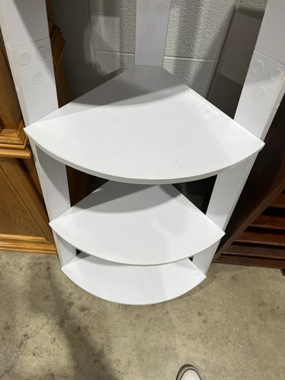 White Corner Shelf - 5 Tier