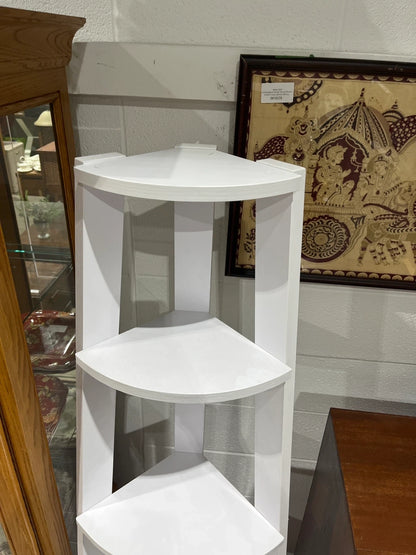 White Corner Shelf - 5 Tier