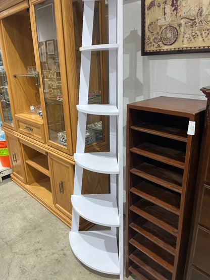 White Corner Shelf - 5 Tier