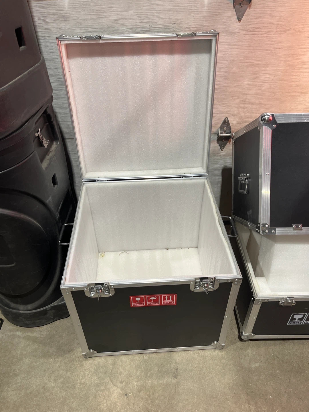 Black Aluminum Road Cases 2 of them, 90 each