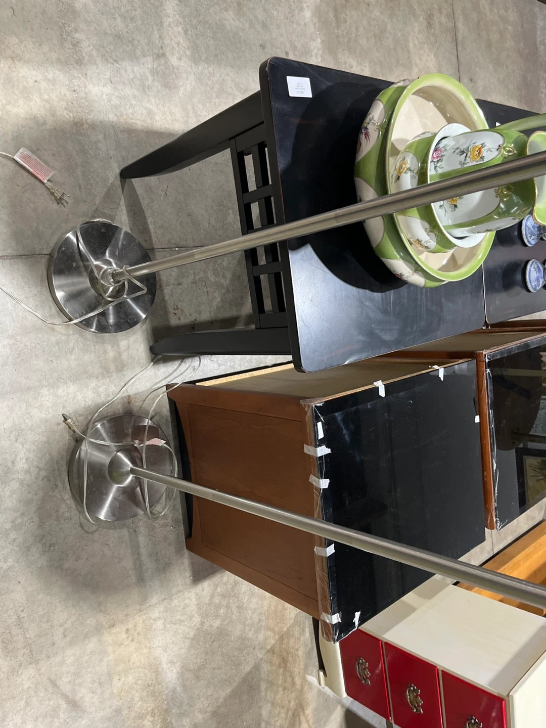 Floor Lamp with White Shade. 35 - each