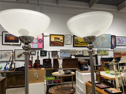 Floor Lamp with White Shade. 35 - each