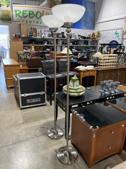 Floor Lamp with White Shade. 35 - each