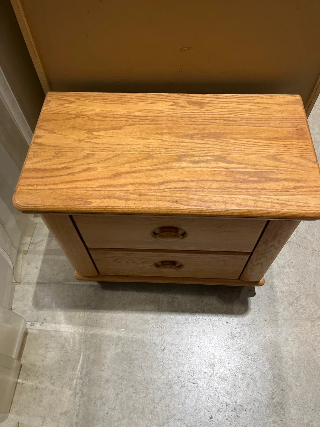 Wooden Nightstand with 2 Drawers