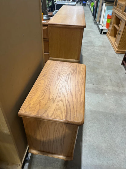 Wooden Nightstand with 2 Drawers
