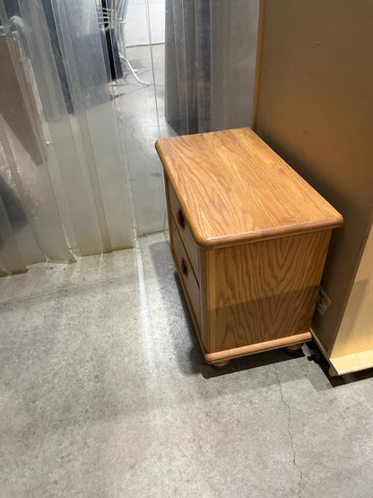 Wooden Nightstand with 2 Drawers
