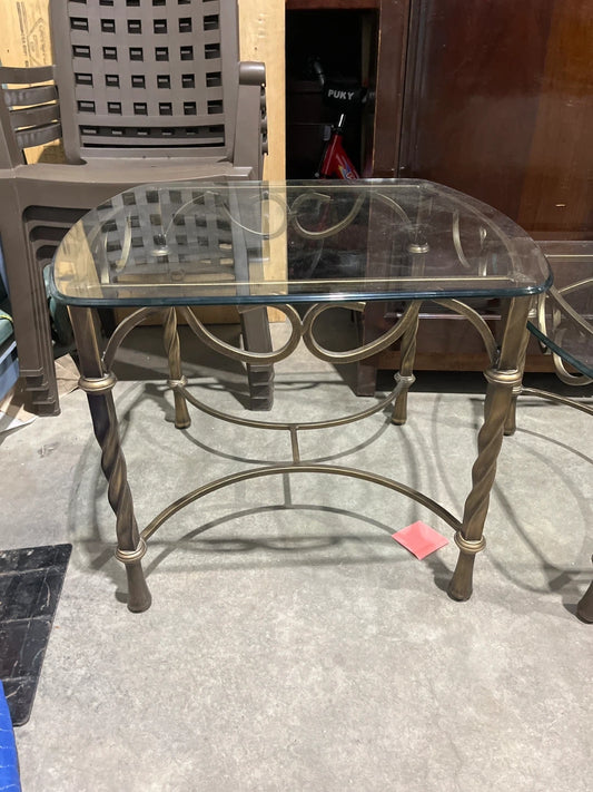 Glass Top End Table