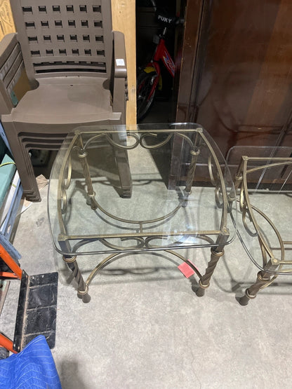 Glass Top End Table