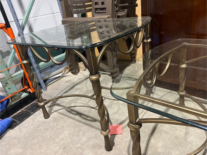 Glass Top End Table