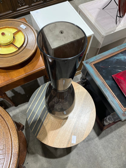 Tall Black Glass Vase