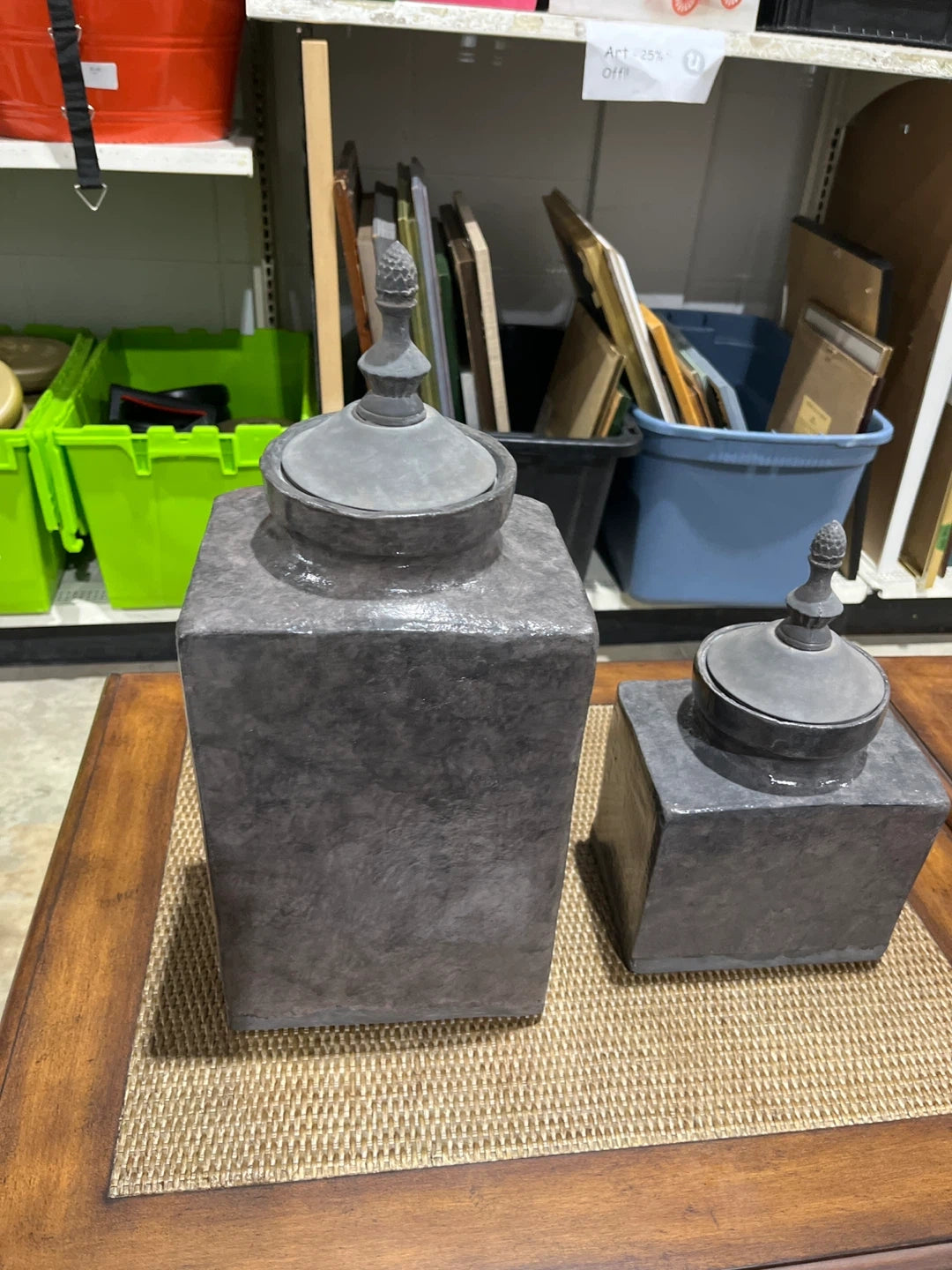 Eiffel Tower Decorative Canisters - Set of 2