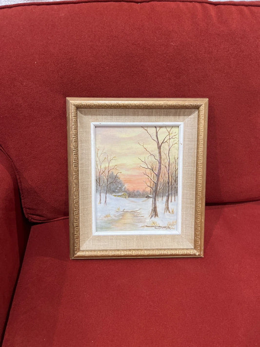 Valeria Lund Winter Landscape Painting 8x10