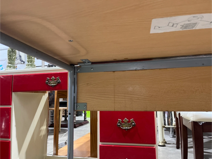 Light Wood Folding Table with Metal Legs