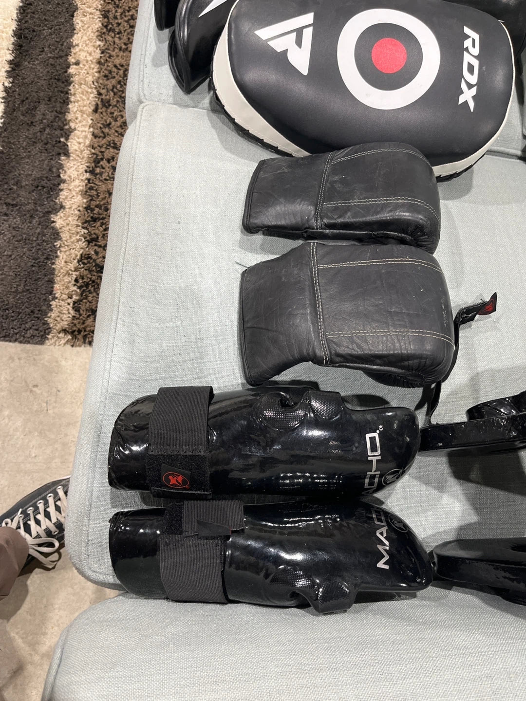 Mixed Martial Arts (MMA) Gear for kids: Macho Headgear, RDX Pads
