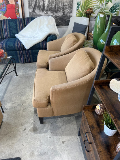 Set of 2 Accent Chairs - Beige