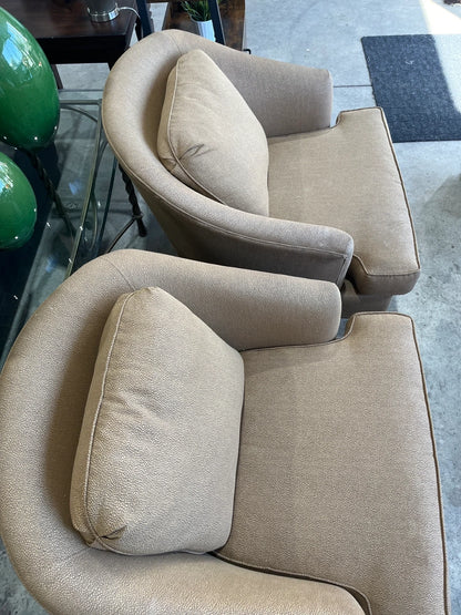 Set of 2 Accent Chairs - Beige