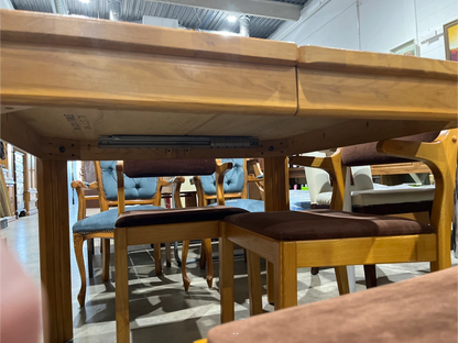 Wood Dining Table with 4 Chairs