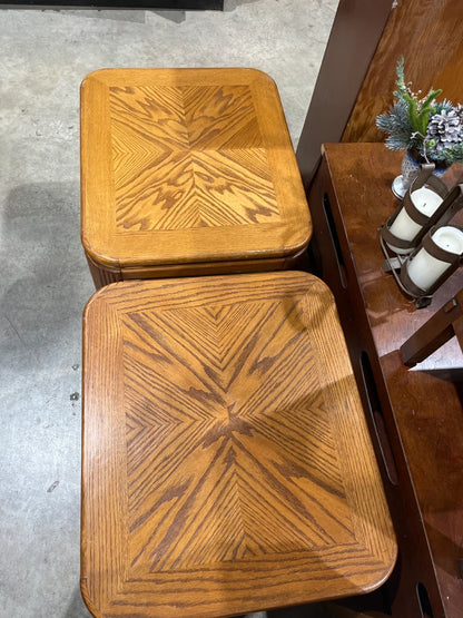 Pair of Vintage Wood End Tables