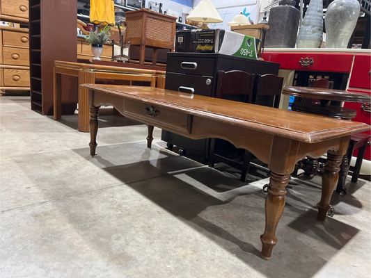 Vintage Brown Wood Coffee Table