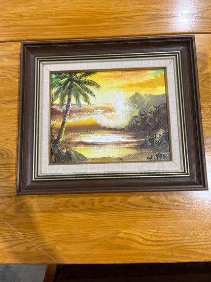 Vintage W. Yee Framed Oil Painting