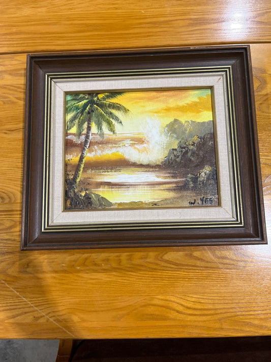 Vintage W. Yee Framed Oil Painting