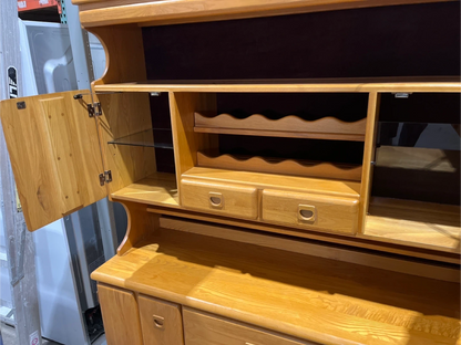 Wooden Hutch with Wine Rack