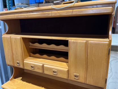 Wooden Hutch with Wine Rack