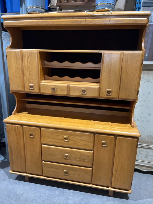 Wooden Hutch with Wine Rack