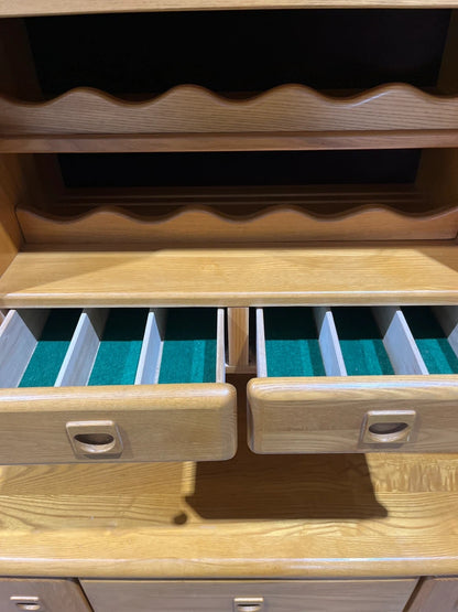 Wooden Hutch with Wine Rack