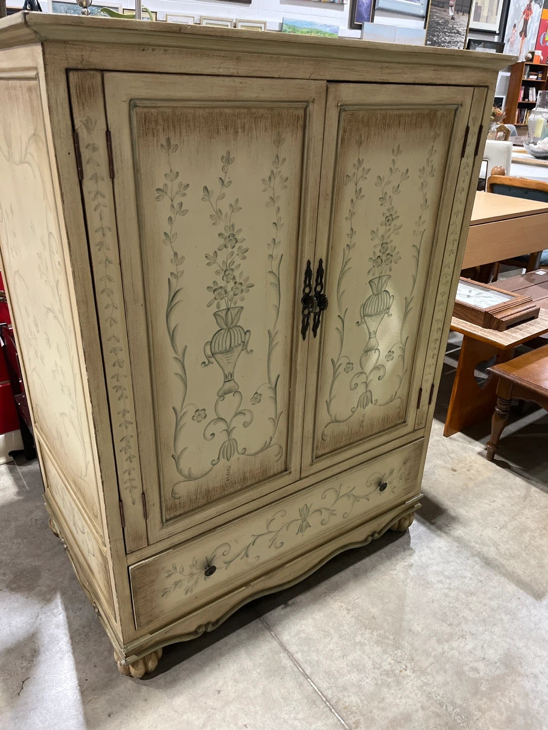 Painted Armoire Wardrobe Cabinet