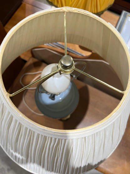 Two Blue & Gold Accent Table Lamp