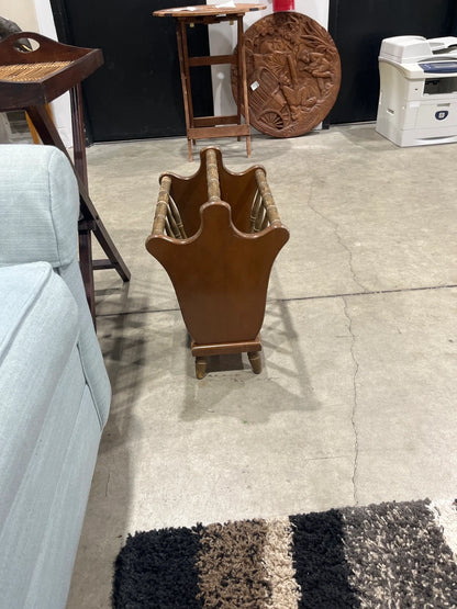 Vintage Wooden Magazine Rack