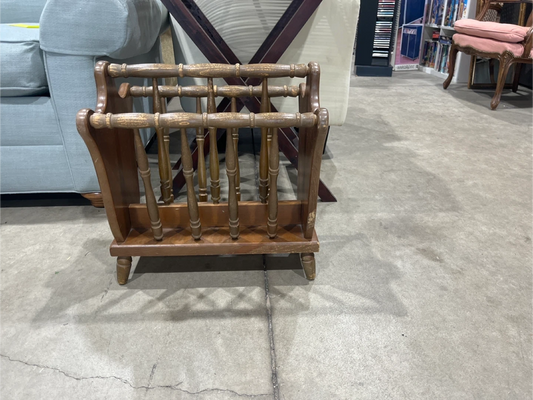 Vintage Wooden Magazine Rack