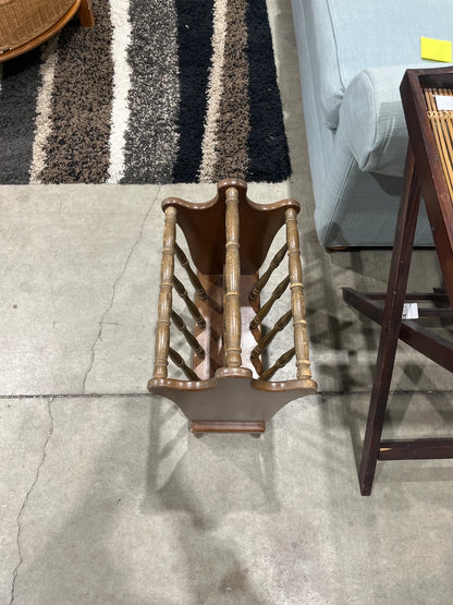 Vintage Wooden Magazine Rack
