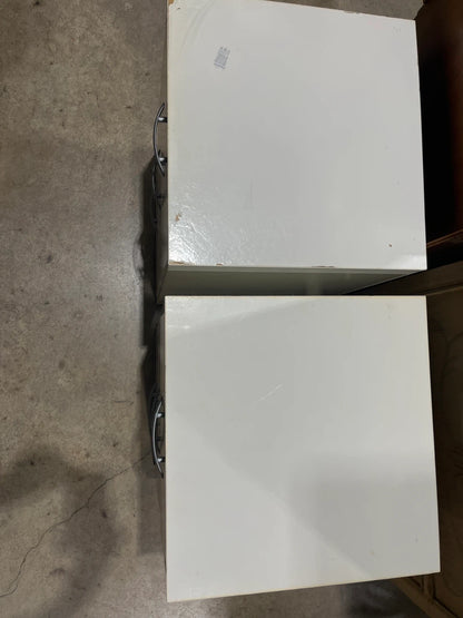 Pair of White 3-Drawer Filing Cabinets