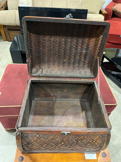 Woven Bamboo Storage Trunk