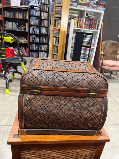 Woven Bamboo Storage Trunk