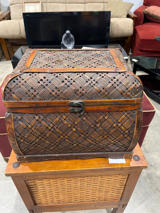 Woven Bamboo Storage Trunk