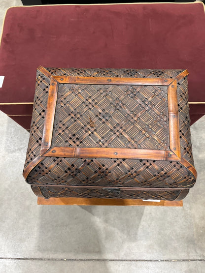 Woven Bamboo Storage Trunk