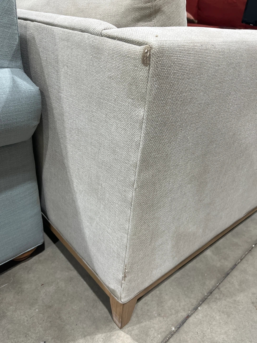 Beige Three-Seat Sofa