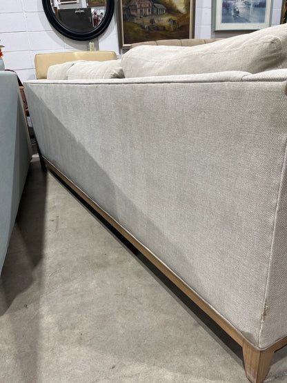 Beige Three-Seat Sofa
