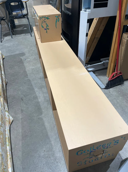 Handmade Wooden Storage Shelf with Cabinet